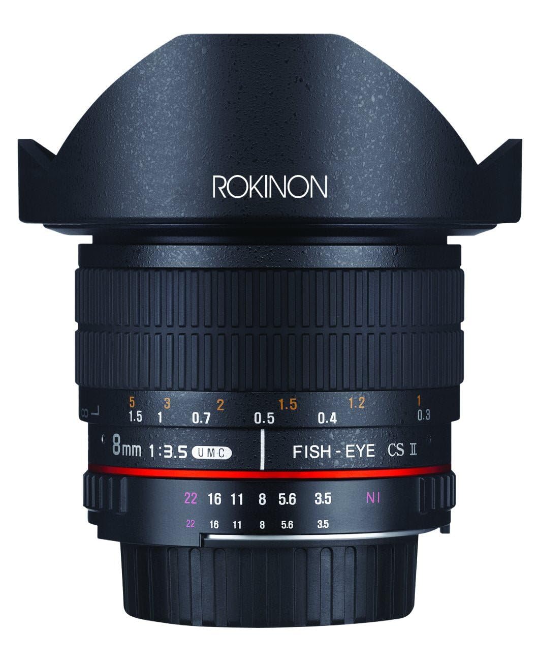 Rokinon HD HD8M-P 8mm f/3.5 HD Lente Ojo de pez con Capucha extraíble para Pentax