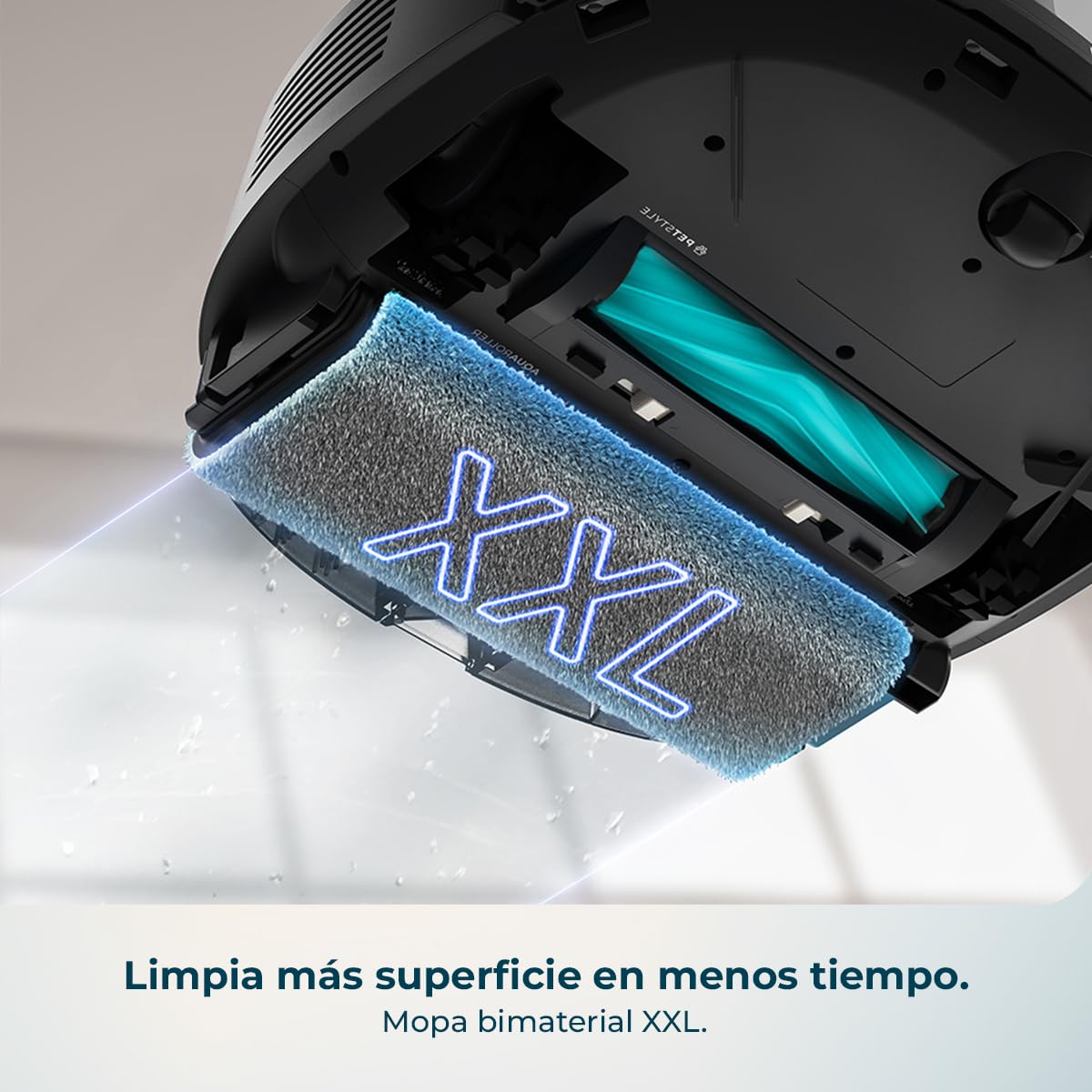 Cecotec Robot Aspirador y Friegasuelos con Estación Autovaciado, IA y Láser Conga Z100 X-Treme. Navegación Láser e Inteligencia Artificial, 20000Pa, Fregado Profesional, Mopa Bimaterial XXL