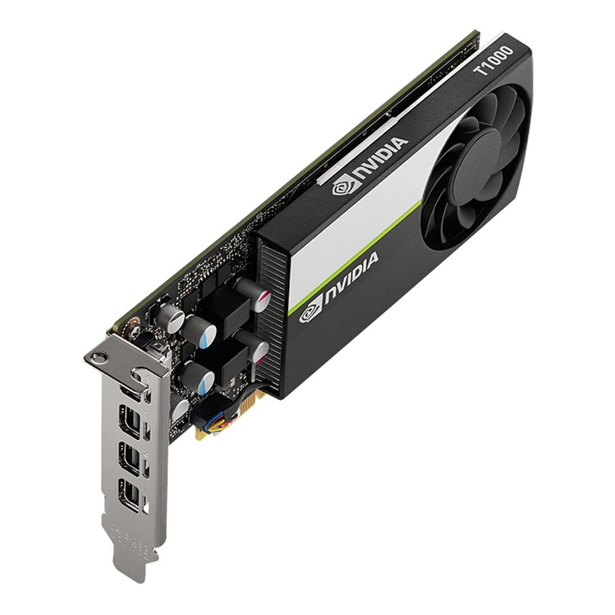 PNY Tarjeta gráfica Profesional NVIDIA T1000 8 GB, GDDR6 de 8 GB, PCI Express 3.0 x16, Ranura única, 4X MiniDisplayPort, Compatible con 8K, Ventilador Activo ultrasilencioso