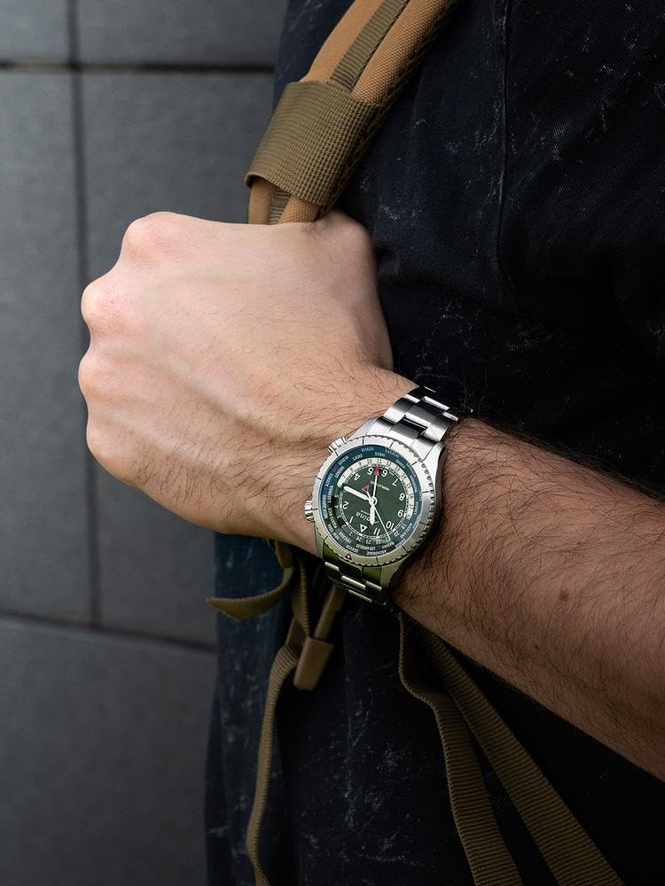 Alpina Reloj Analógico para Hombre de Cuarzo con Correa en Acero Inoxidable mid-39671
