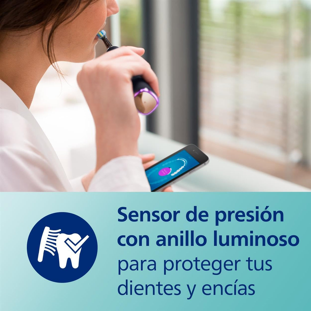 Philips Sonicare DiamondClean Smart 9400, cepillo dental eléctrico, sónico con aplicación, sensor de presión, detección de cabezal de cepillado, negro, modelo HX9917/89