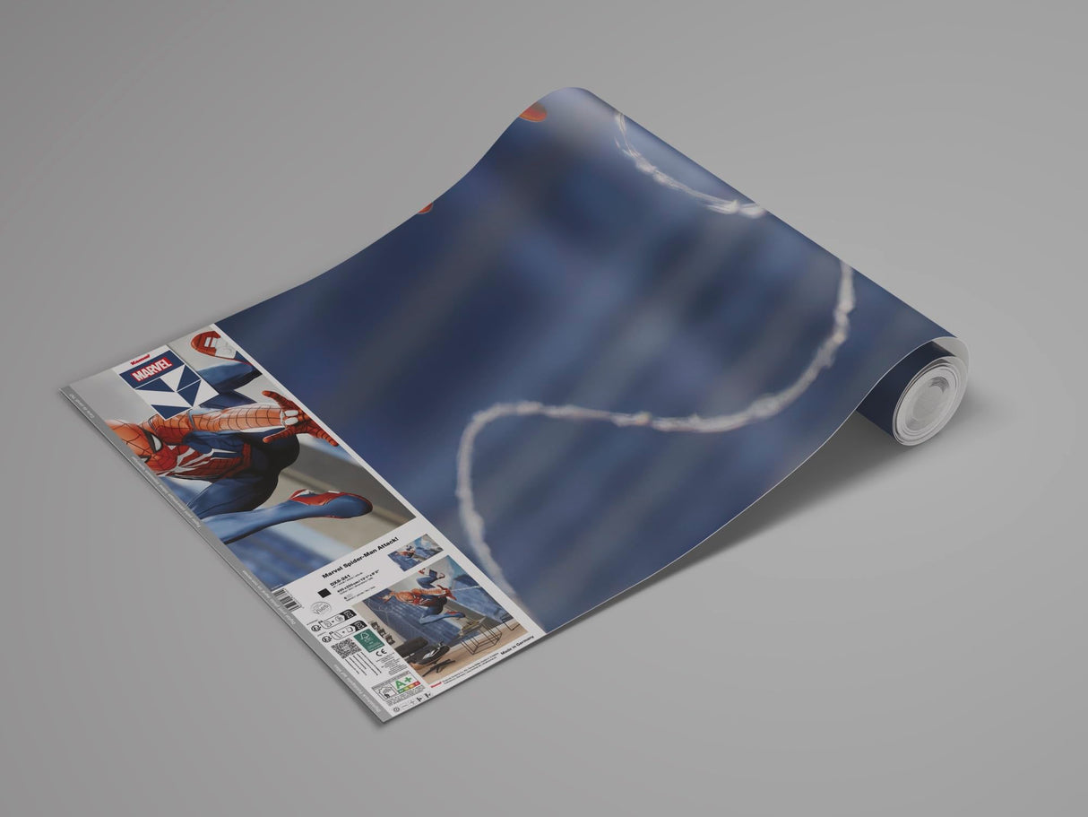 Komar WTD - Papel pintado fotográfico para habitación infantil (400 x 250 cm), diseño de Spider-Man Attack de Marvel