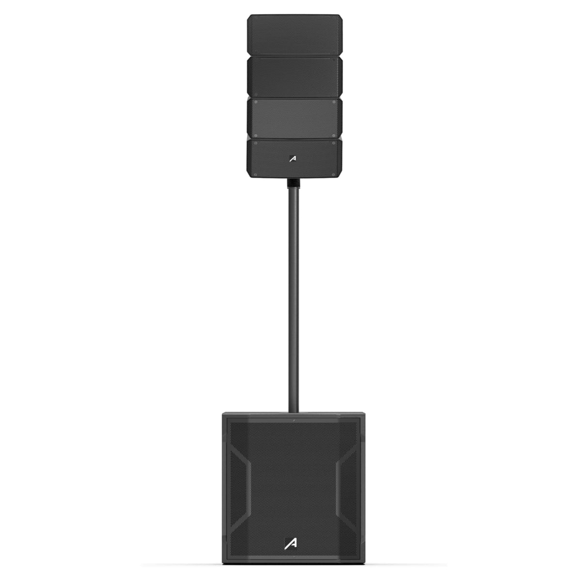 Audibax Seattle 500 - Conjunto de Altavoces Estéreo de Sistema PA - Line Array Compacto - Sistema de Columna Activo - Potencia de Subwoofer 300W RMS y Altavoces de 100W+100W RMS - Conexión Bluetooth