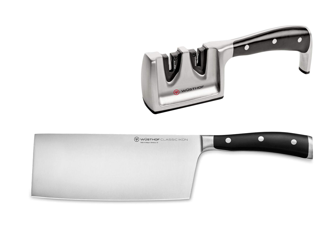 WÜSTHOF Classic Ikon Cuchillo cocinero chino & afilador