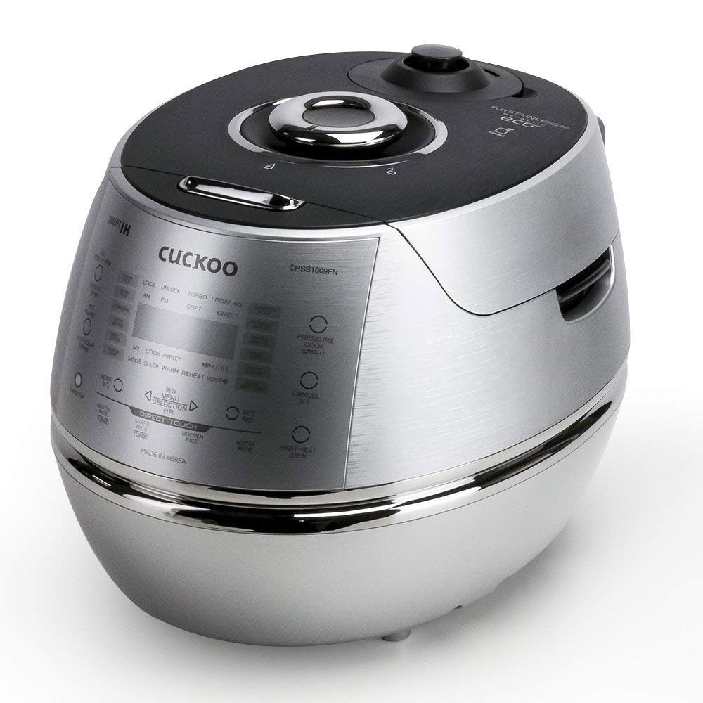 CUCKOO CRP-CHSS1009FN Arrocera a presión de vapor Rice Cooker 1,8 l 10 tazas | IH tecnología de calefacción por inducción | programable | arroz GABA | tecnología DSP | válvula de vapor de seguridad