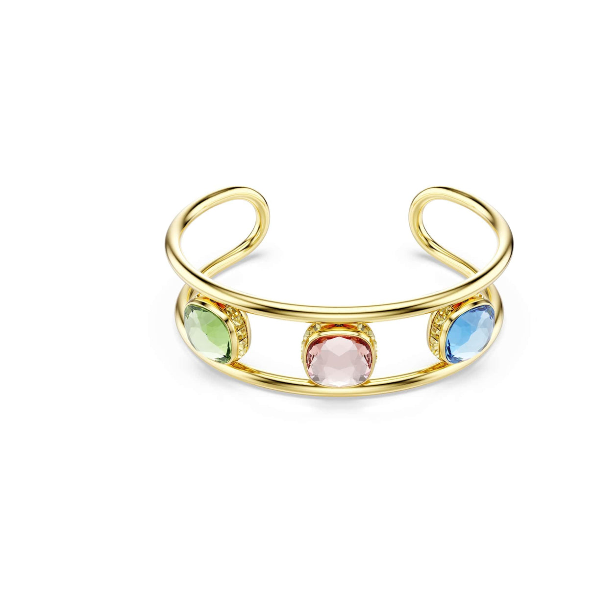 Swarovski Brazalete Chroma, Talla cojin, Multicolor, Baño tono oro