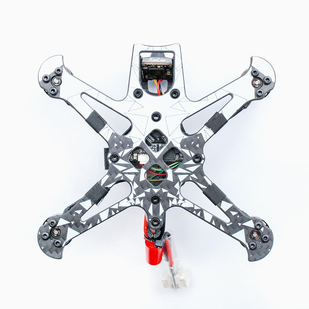 EMAX Tinyhawk 3 Plus Freestyle Drone RTF Kit Listo Para Volar FPV Analógico Drone Mini Racing Quadcopter Marco Duradero de Fibra de Carbono con Gafas y Transmisor para Niños Adultos y Principiantes