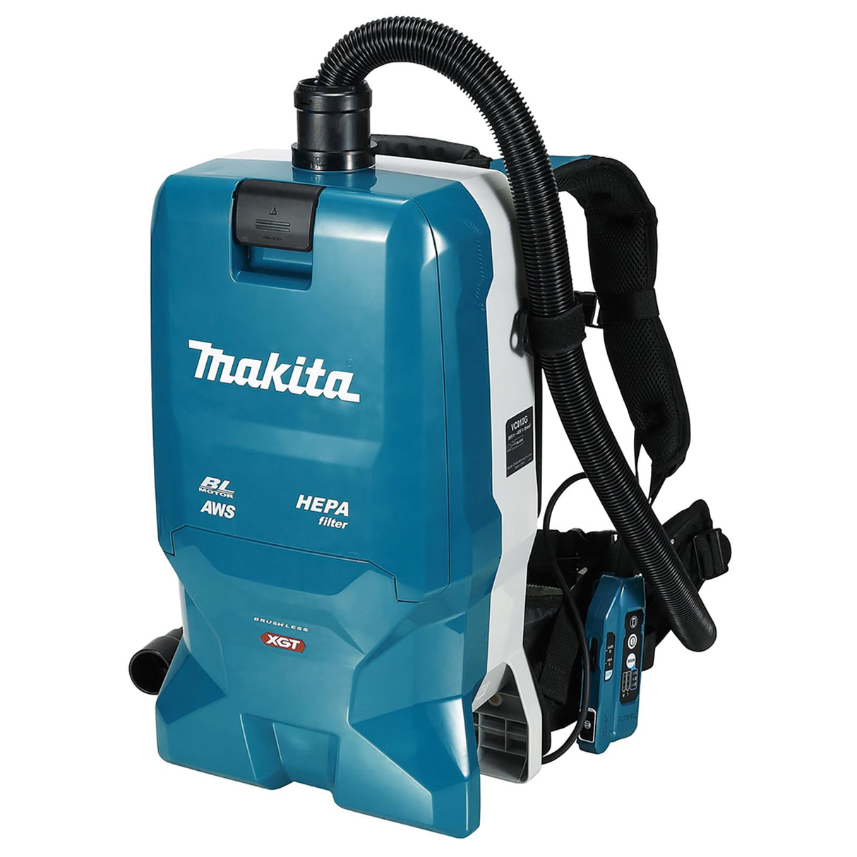 Makita VC012GZ01 Aspiradora de Mochila sin escobillas, 3 Velocidades, Azul