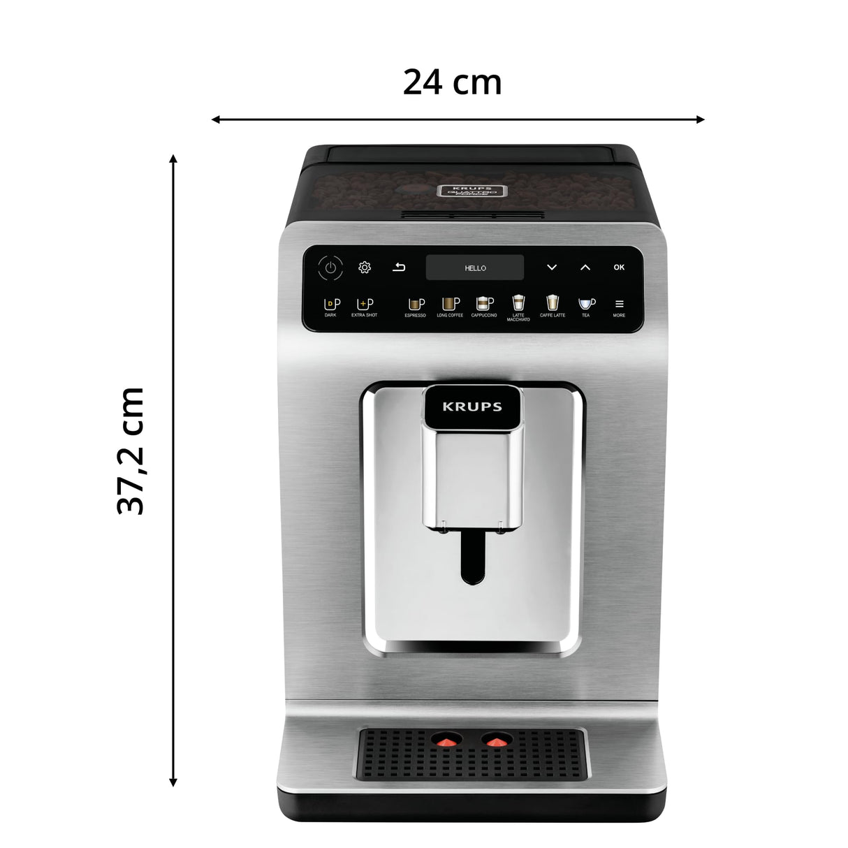 Krups Evidence Plus - Cafetera automática Cafetera automática Titanio-metalizado