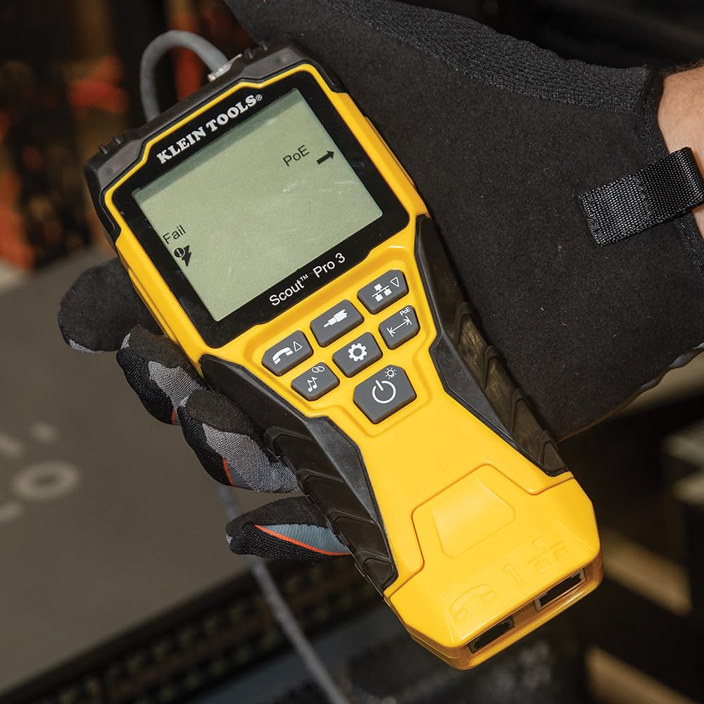Probador de cables, Scout Pro 3 con control remoto Test-n-Map, incluye controles remotos #2 - #6, prueba cable de voz, datos y video, Klein Tools VDV501-853