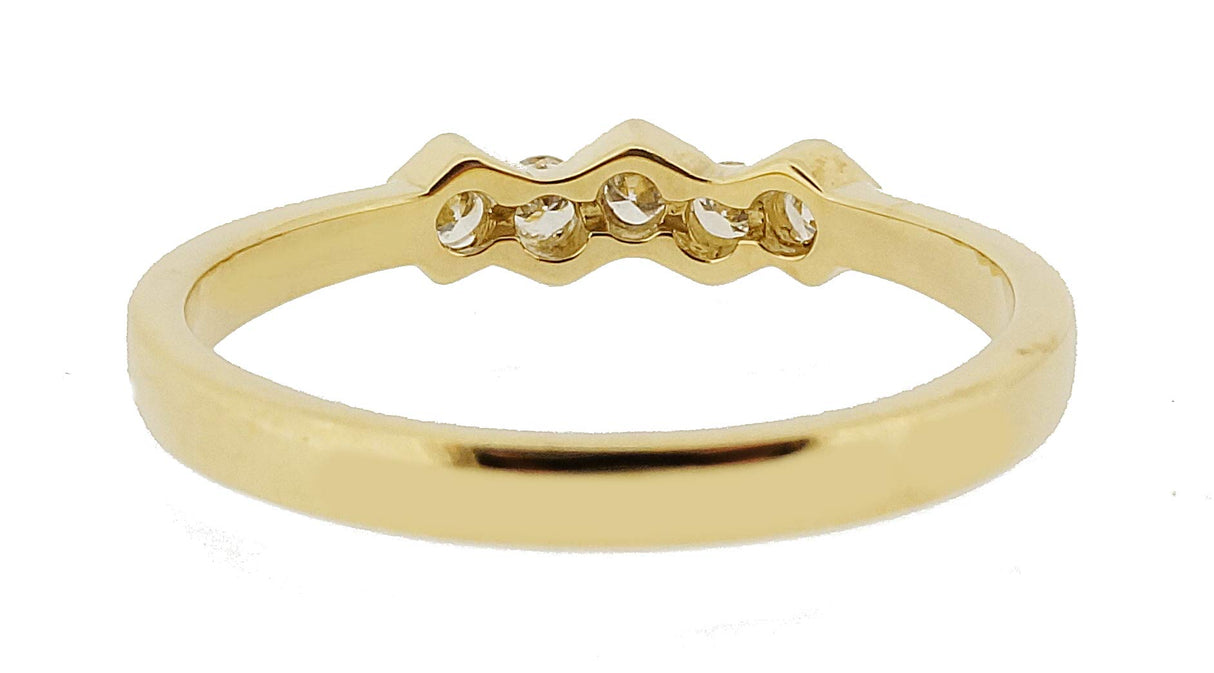 Orphelia Mujer 18 k (750) oro amarillo redondo blanco diamante