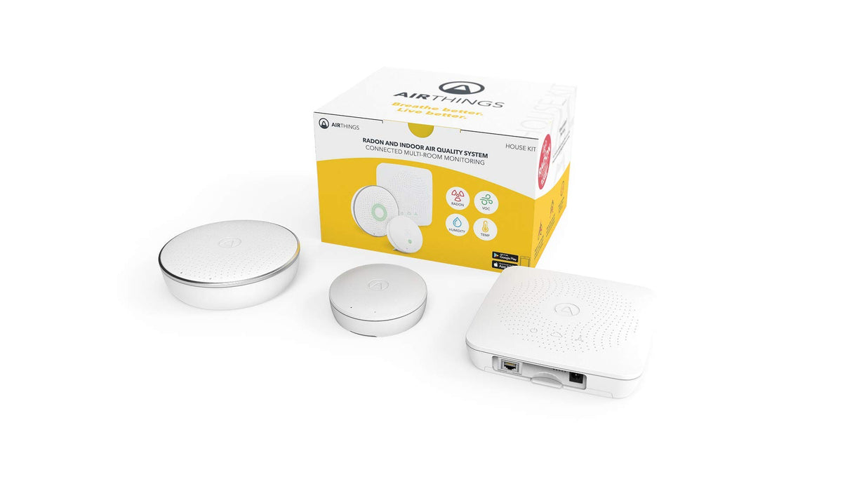 Airthings 4200 Kit de casa, Radón, Riesgo de Molde y Sistema de Monitoreo de Calidad del Aire Interior, Multi-Room