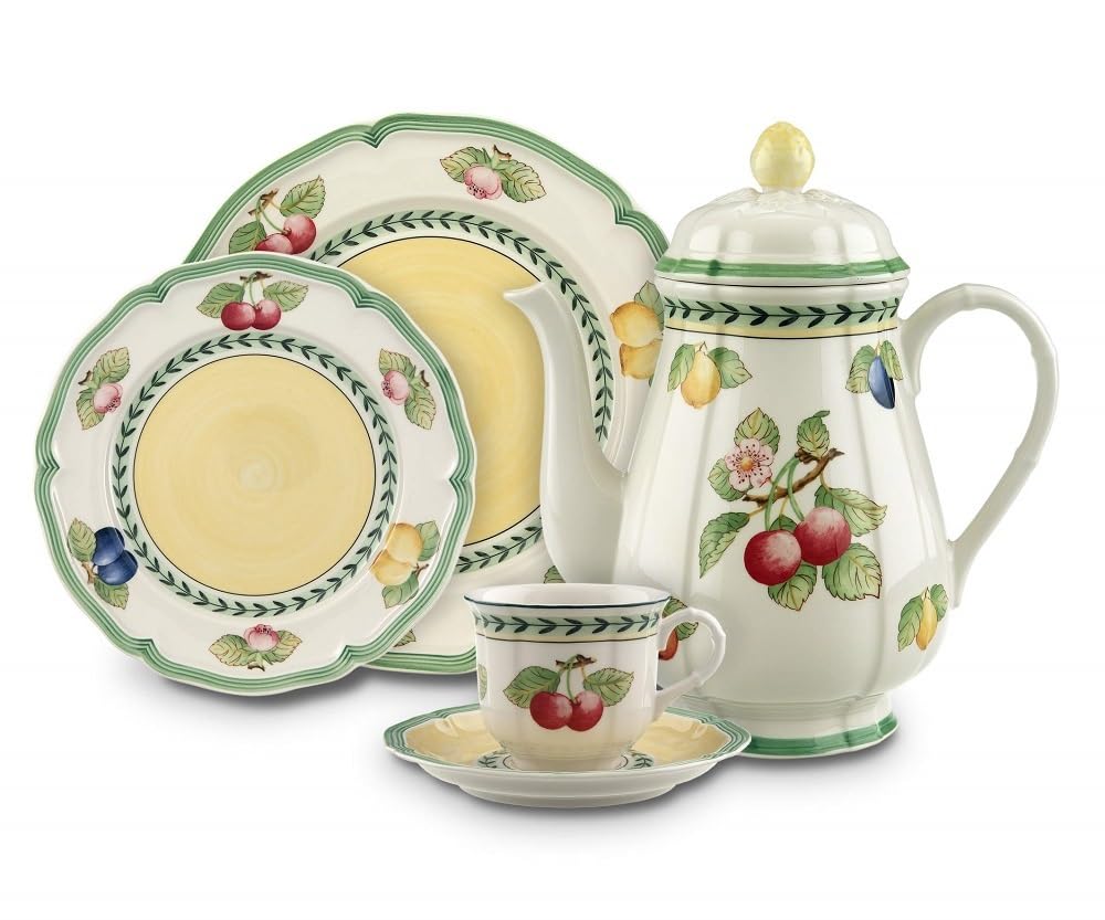 Villeroy & Boch French Garden Fleurence Tetera, 1 litros, Porcelana Premium, Blanco/Colorido