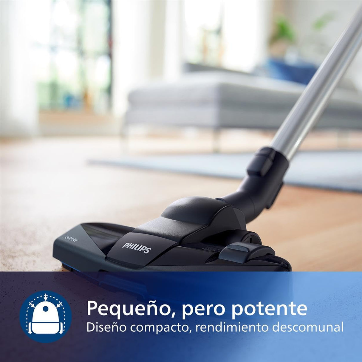 Philips PowerPro Compact Serie 3000 Aspirador de Mano sin Bolsa - 900 W, con Depósito, Filtro HEPA y Boquilla TriActive (FC9332/09)