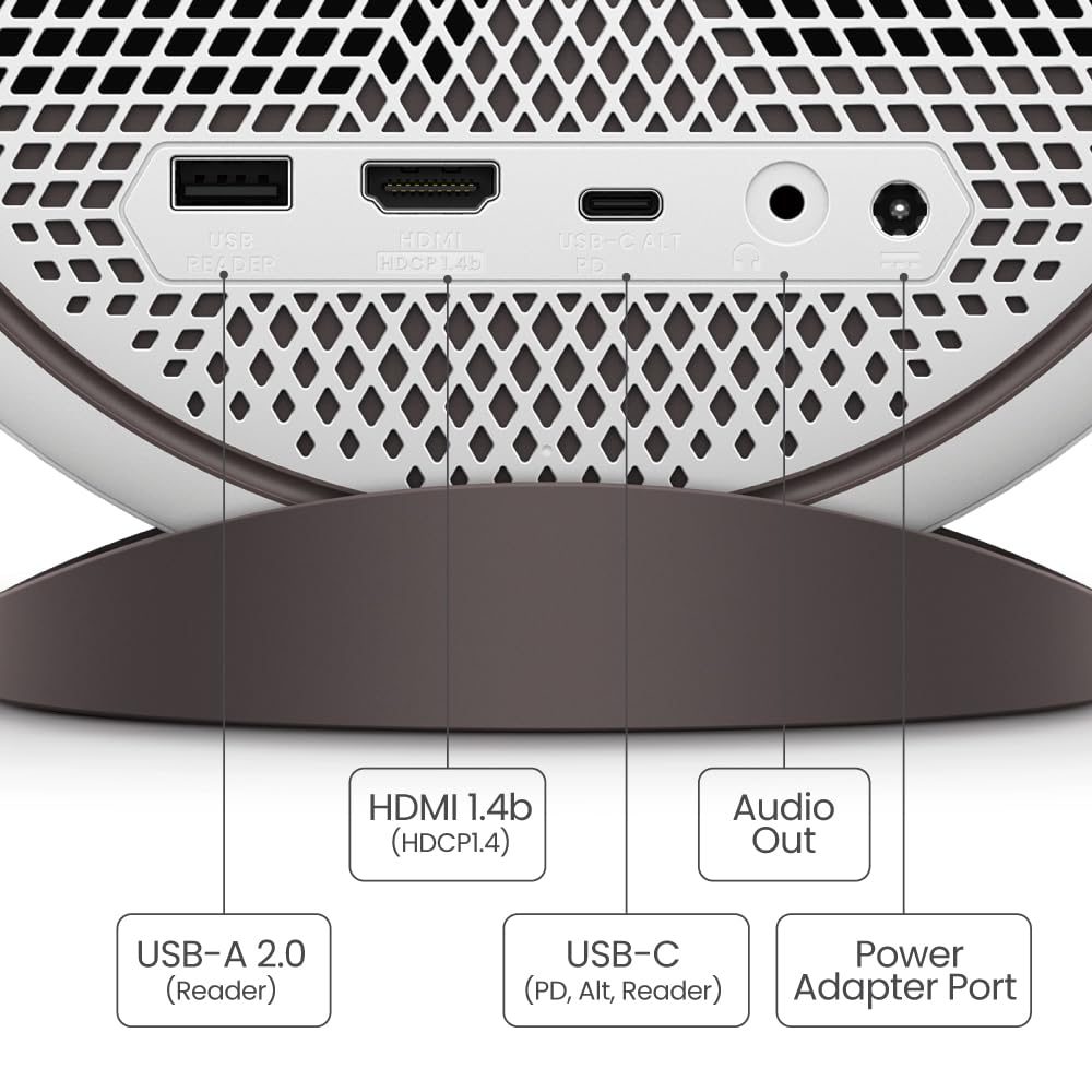 BenQ GV31 Proyector portátil para Techo 1080p LED, ángulo Giratorio, Android TV, 16 W Blanco