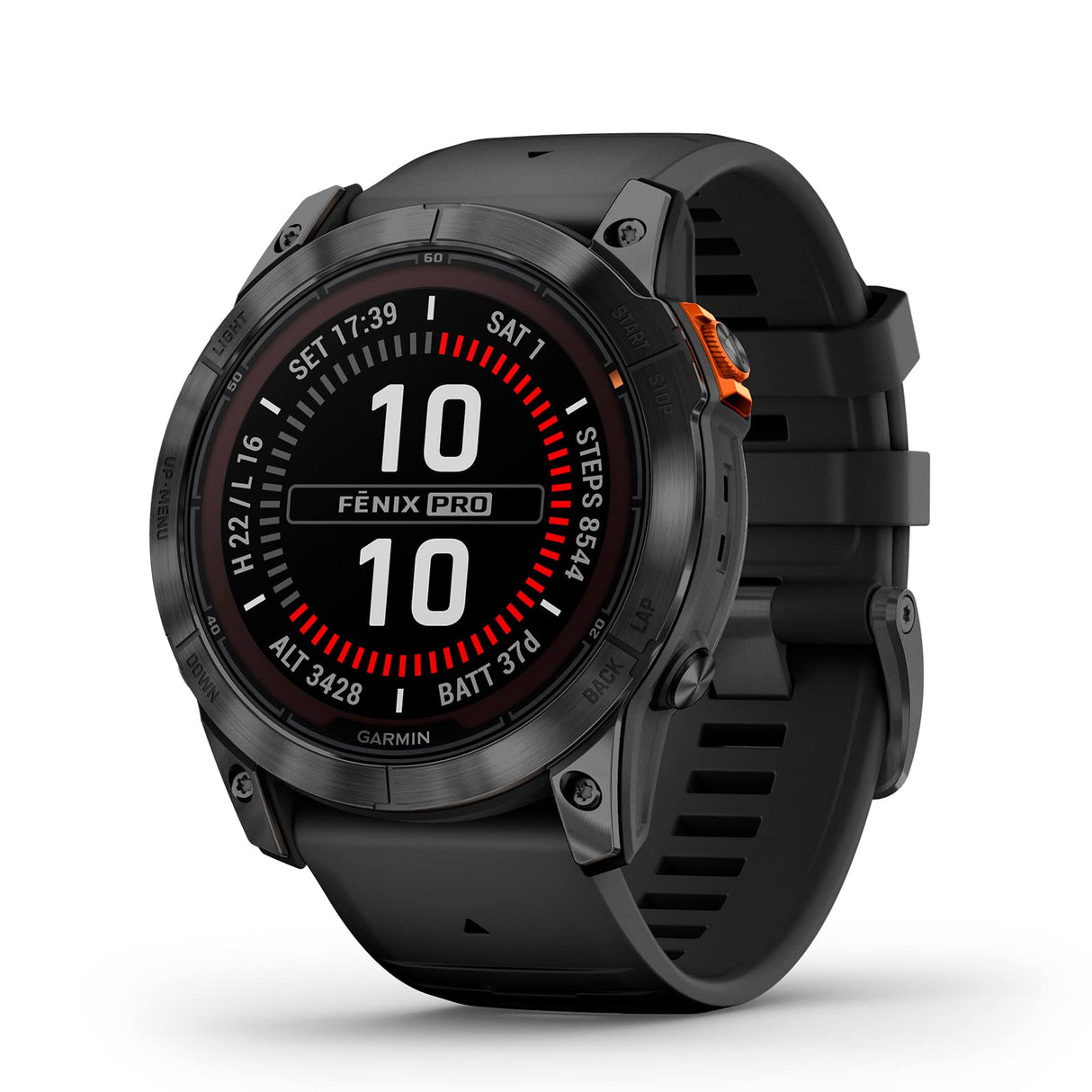 Garmin fēnix 7X Pro Solar, Reloj GPS Multideporte con Carga Solar, Pantalla táctil, Linterna LED, frecuencia cardíaca, mapas, música y 37 días de batería, Negro