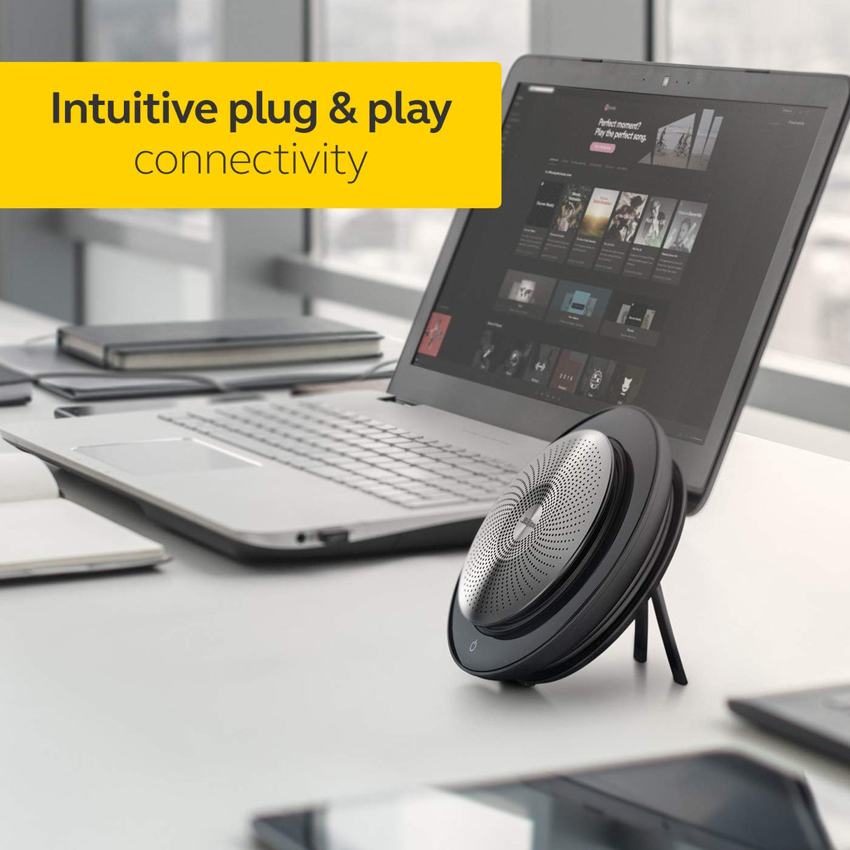 Jabra Speak 710 MS altavoz Universal Negro, Plata USB/Bluetooth - Altavoces (Universal, Negro, Plata, Portable, 30 m, 70 dB, 1 m)