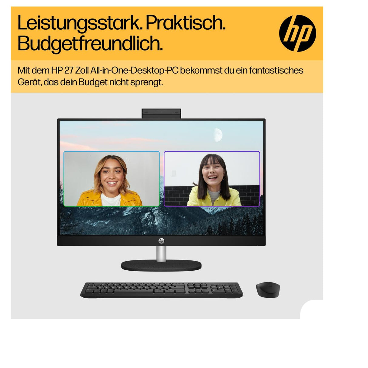 HP Ordenador de sobremesa Todo en uno | Pantalla FHD de 27" | AMD Ryzen™ 7 7730U | 16 GB DDR4 RAM | 1 TB SSD | Unidad gráfica AMD Radeon™ | Windows 11 Home | Blanco