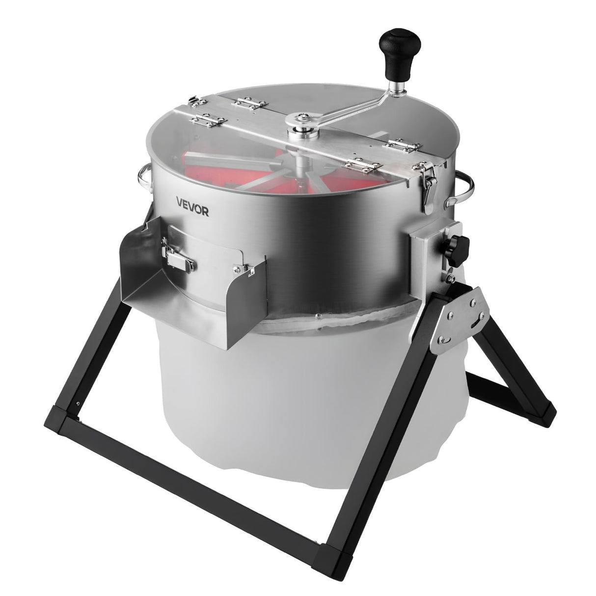 VEVOR Recortadora de Cogollos Eléctrica 370 mm con Cuchilla de Acero Inoxidable Cortador Hidropónico en Seco y Húmedo con Tapa Transparente y Bolsa de Recolección para Brotes, Hierbas Aromáticas