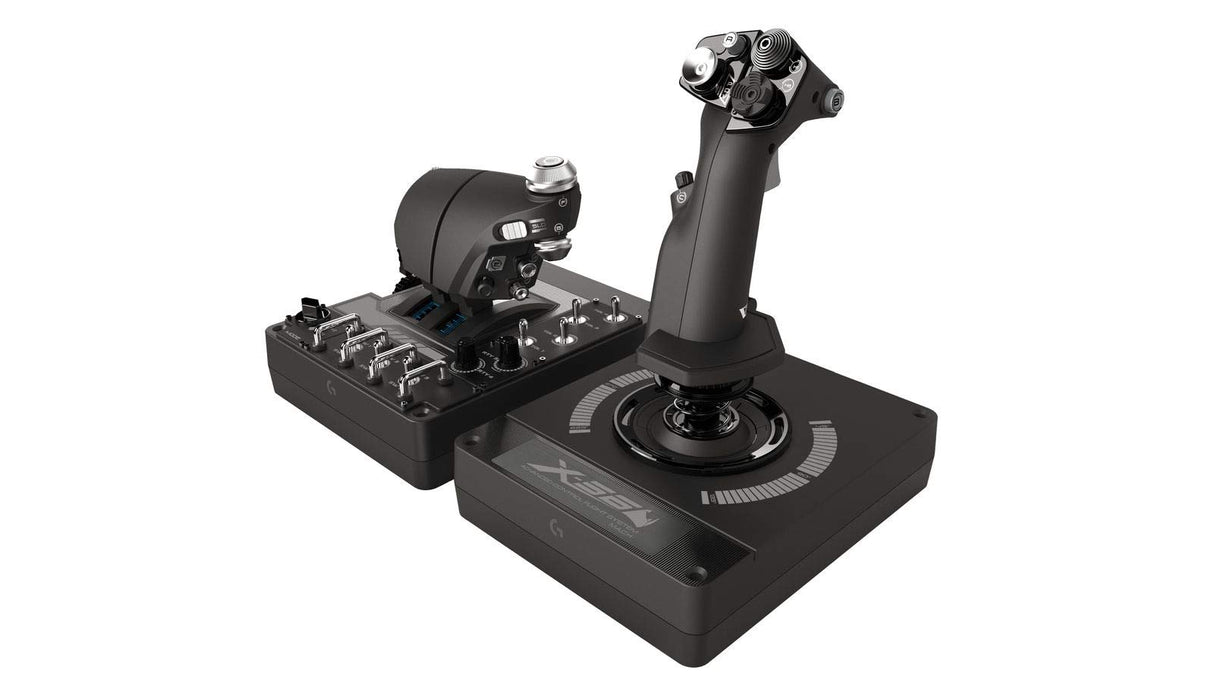 Logitech G X56 H.O.T.A.S Controlador con Aceleración y Palanca RGB, 6 Grados de Libertad, 4 Opciones de Resorte, +189 Controles Programables, RGB, 2x USB - Negro