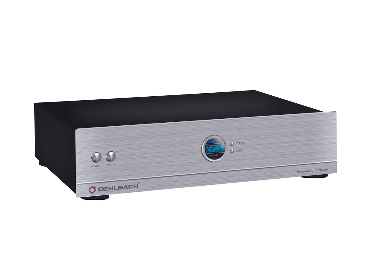 Oehlbach XXL Powerstation 909 High-End - Adaptador múltiple de Audio de Alta definición, Plata