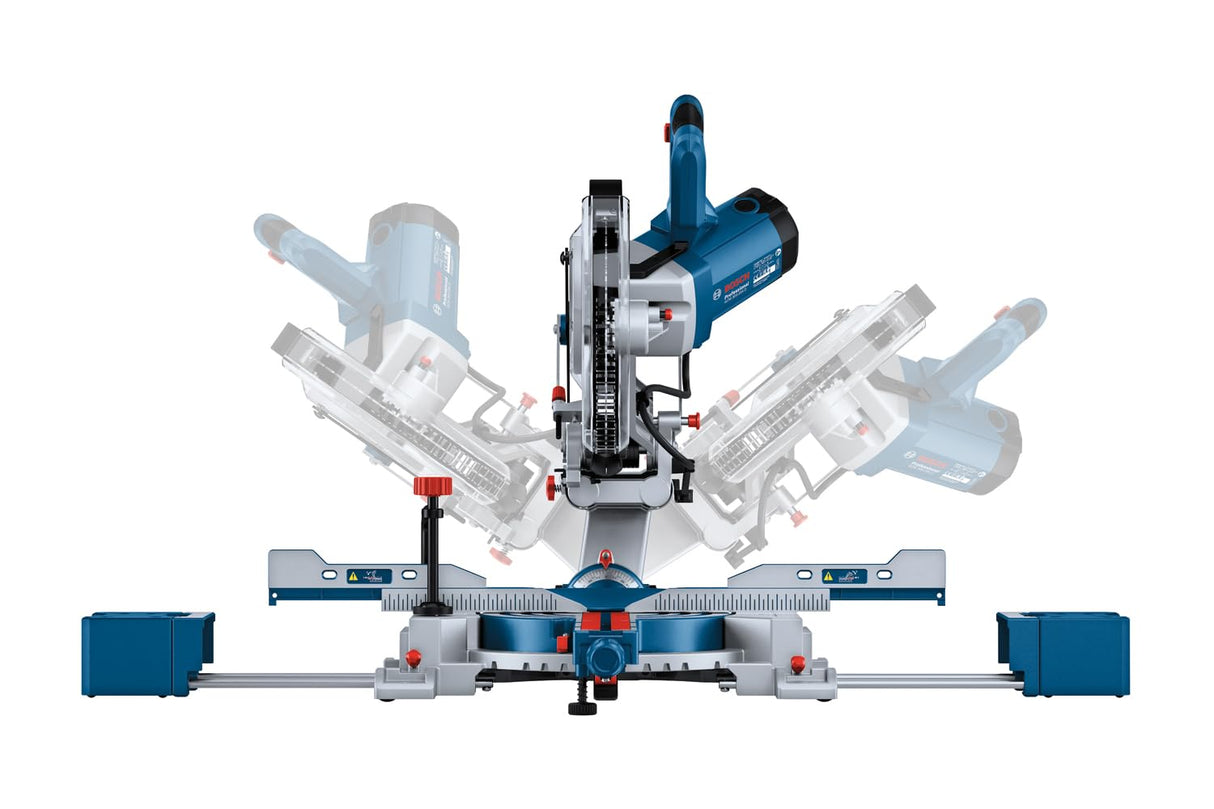 Bosch Professional ingletadora telescópica GCM 305-254 D (corta hasta 90 x 305 mm, incl. 1 disco de sierra, 2 soportes de pieza, saco para polvo, mordaza)