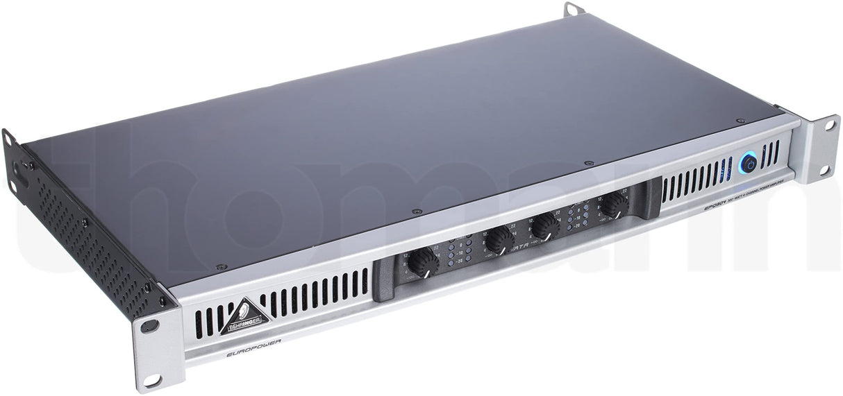 Behringer EPQ304 Amplificador Potente De 4 Canales De 300 Vatios Profesional Con Tecnología ATR, Accelerated Transient Response