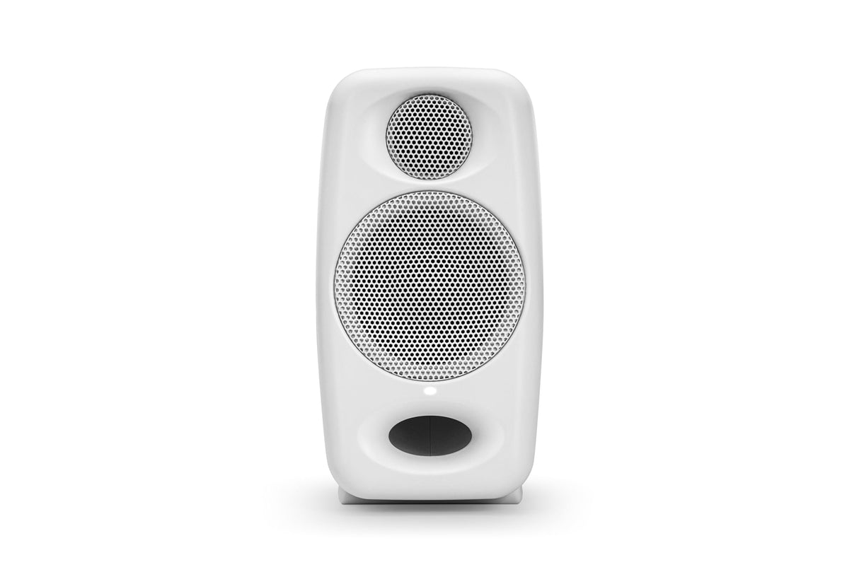 IK Multimedia iLoud Micro Monitor Pro Blanco (par) 50 W portátil y potente monitor de estudio de referencia, amplificador de alta eficiencia clase D, controladores hechos a medida para mezclar música