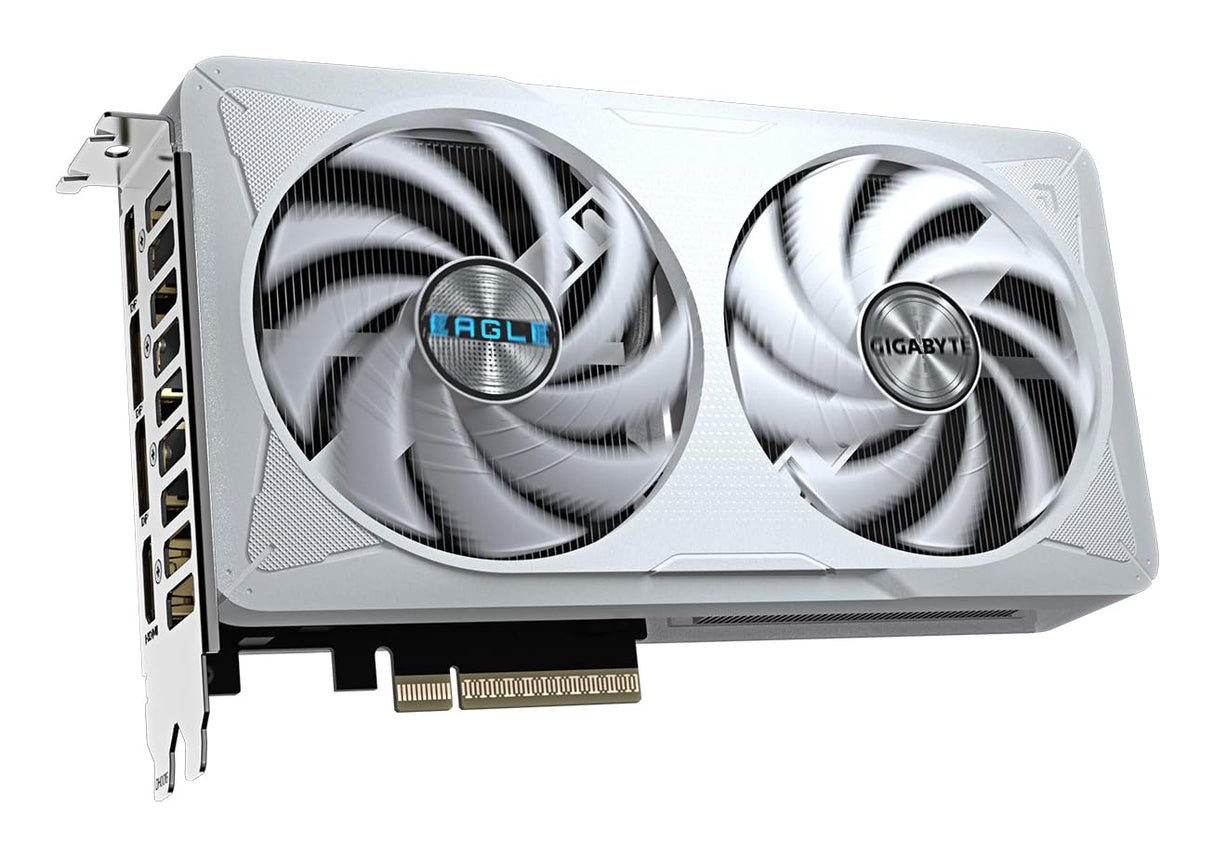Gigabyte GeForce RTX 5060 Eagle OC Ice 8G Tarjeta Gráfica - 8GB GDDR7, 128bit, PCI-E 5.0, 2550 MHz Frecuencia del núcleo, 3 x DisplayPort, 1 x HDMI, GV-N5060EAGLEOC ICE-8GD