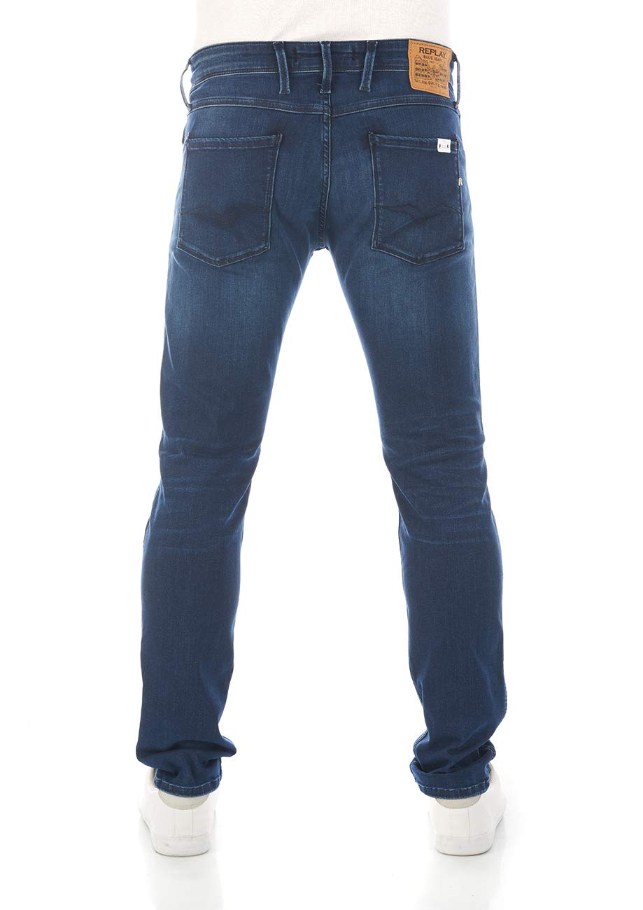 Replay Anbass Slim Fit Jeans con Power Stretch,para hombre,Azul (Medium Blue 009),34W / 38L