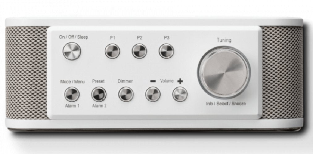 Roberts Radio ORTUS2W Dab+/Dab/FM Despertador Radio con Carga USB Smartphone - Blanco