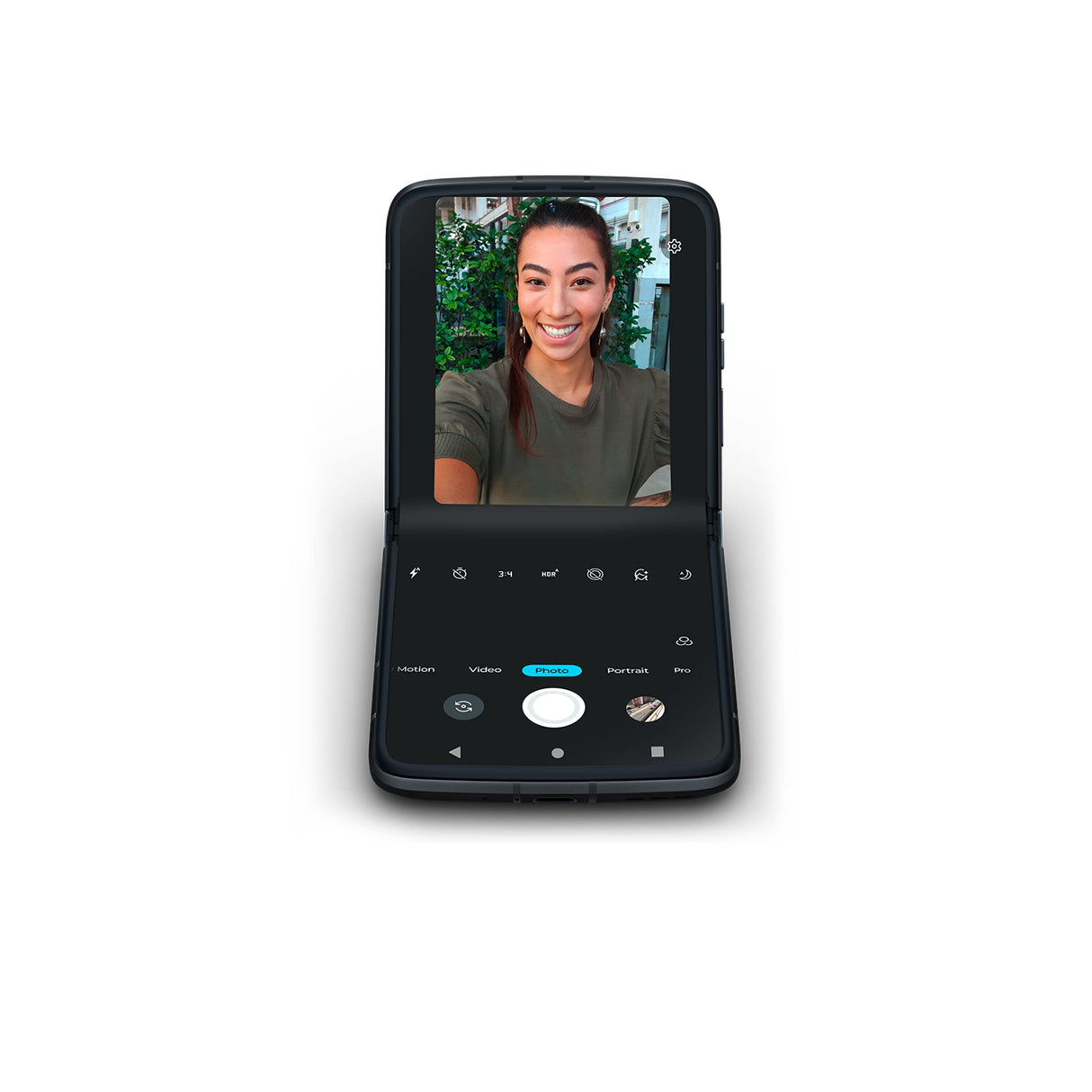 Motorola RAZR 2022, 8/256 GB, Qualcomm Snapdragon 8+, Cámara OIS 50 MP, Pantallas FHD y OLED de 6,7" de visualización rápida y Vista Flexible, Diseño Plegable, Android 12, 5G, eSIM, Negro Satinado