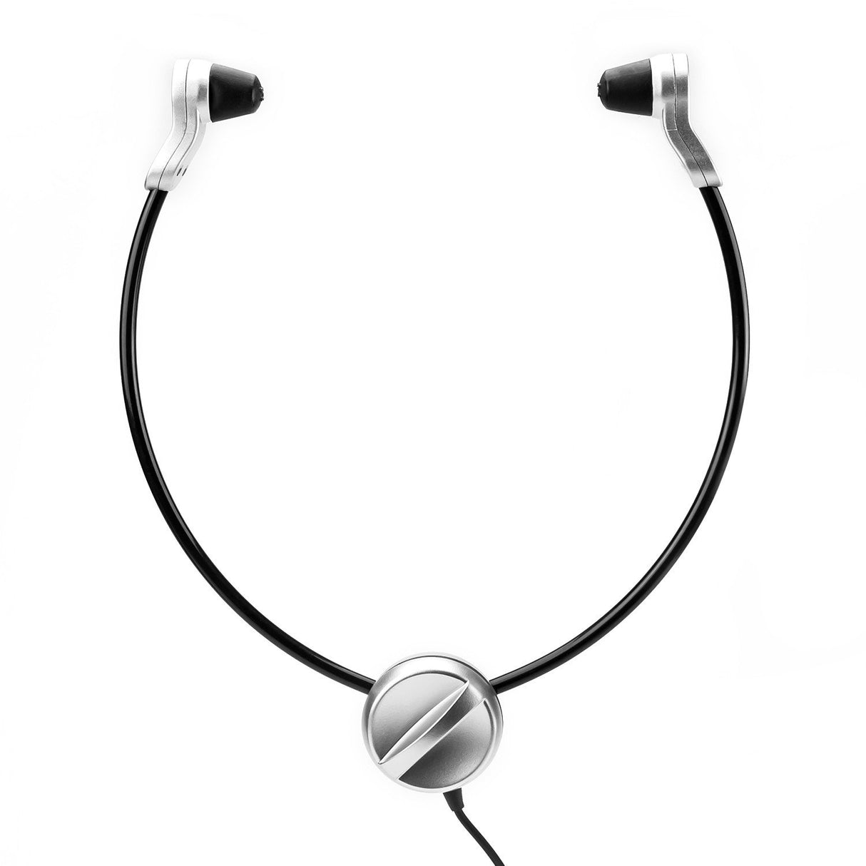 GRUNDIG Swingphone 568 Negro, Plata Intraaural bajo Le Menton Casco - Cascos (Intraaural, bajo El Mentón, con Hilo, 95 DB, 2,4 m, Negro, Plata)