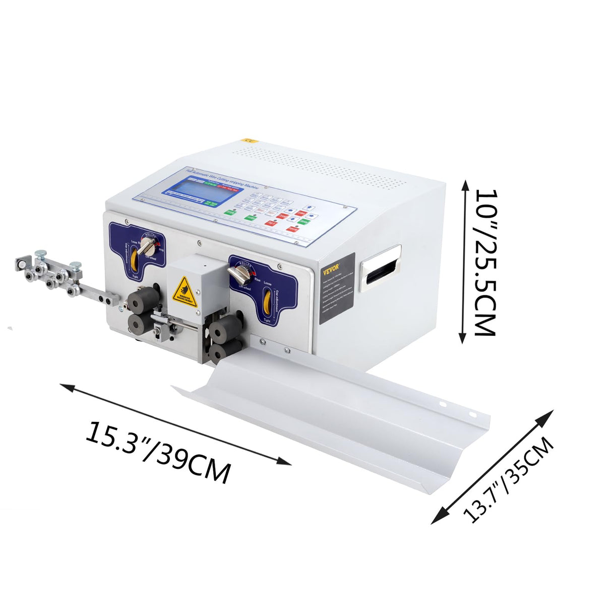 VEVOR Máquina Pelacables Eléctrica, Máquina Pelacables Automática SWT508-JE Controlada por Microcomputadora Pantalla LCD para procesar cables incluyendo PVC/Teflón/Cables de Silicona