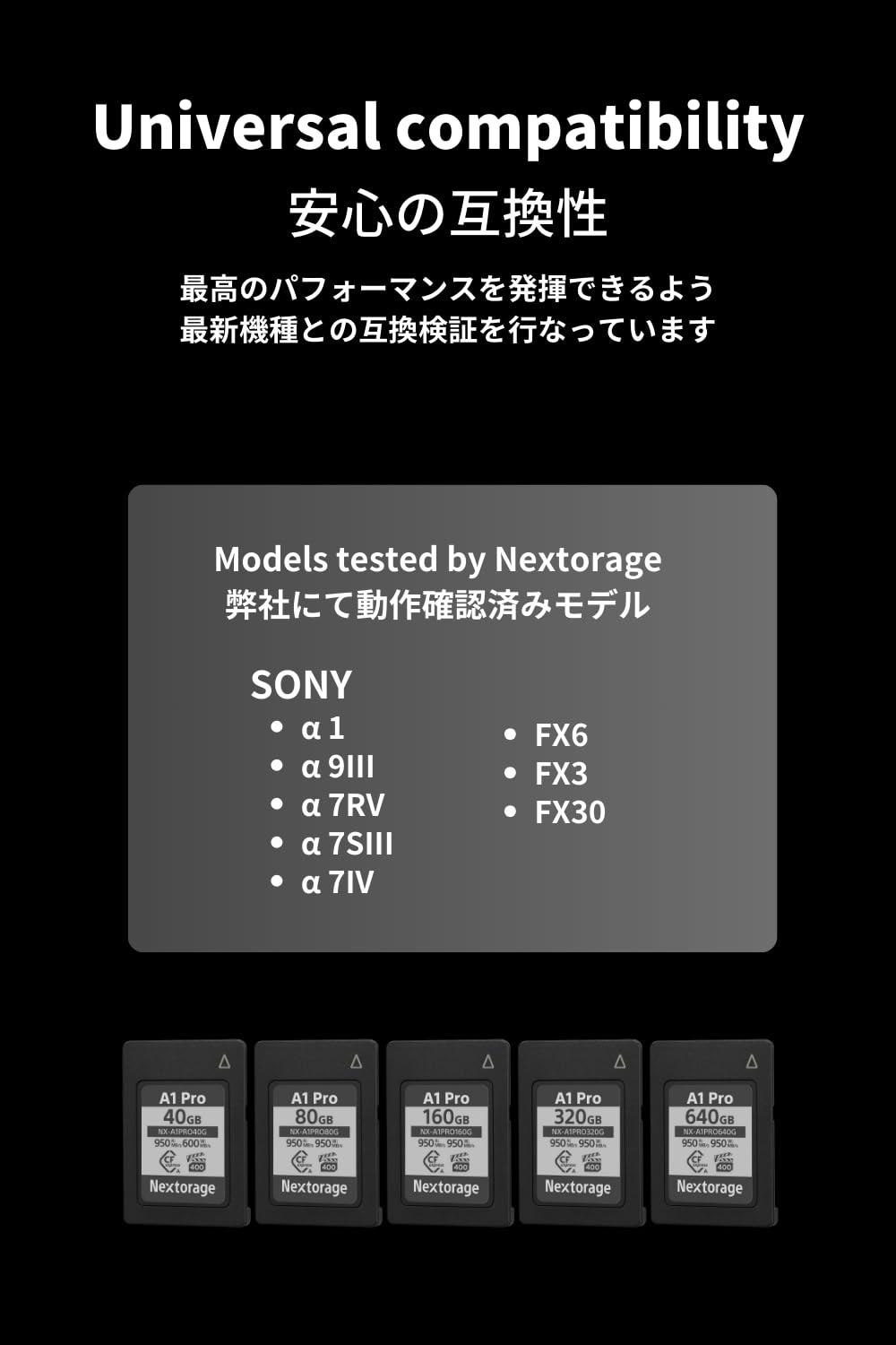 Nextorage Tarjeta CF-Express 2.0 Tipo A NX-A1SE 1920GB VPG 200 Lectura 950MB/s Escritura 950MB/s