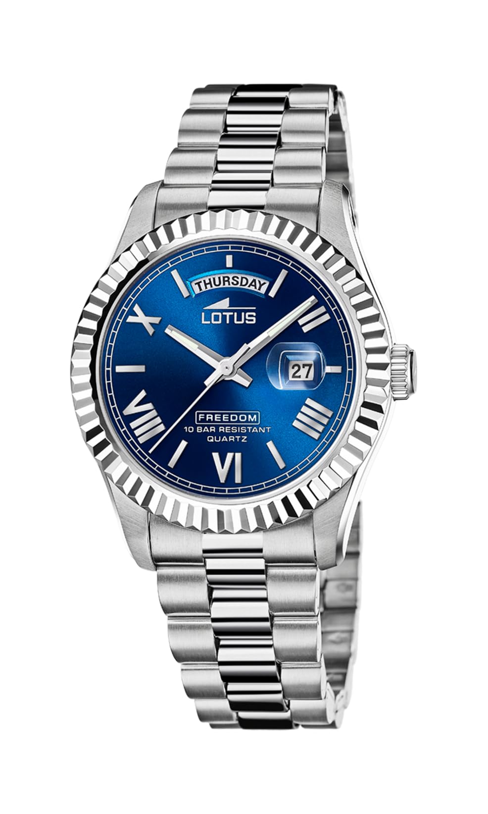Lotus Reloj Hombre 18854/2 Freedom Caja de Acero Inoxidable 316l Plateado Correa de Acero Inoxidable 316l Plateado