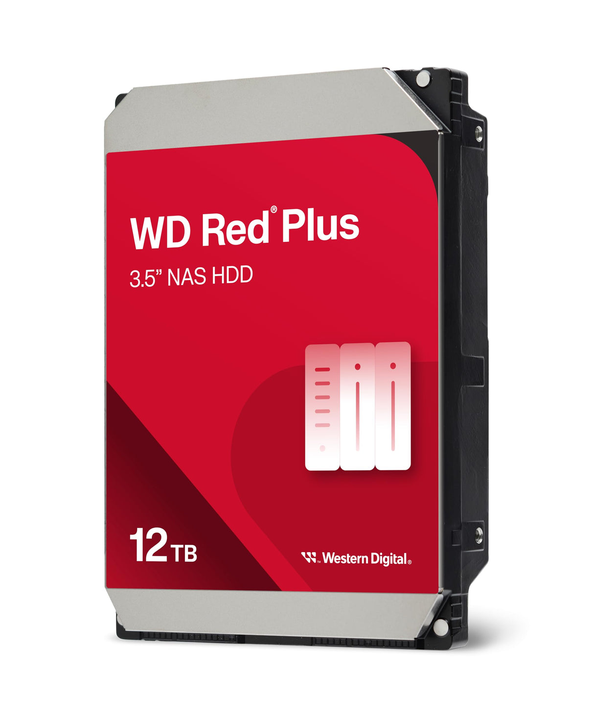 WD Red Plus 12TB NAS Disco Duro Interno 3,5" – 7200 RPM Clase, SATA 6Gb/s, CMR, 512MB Caché