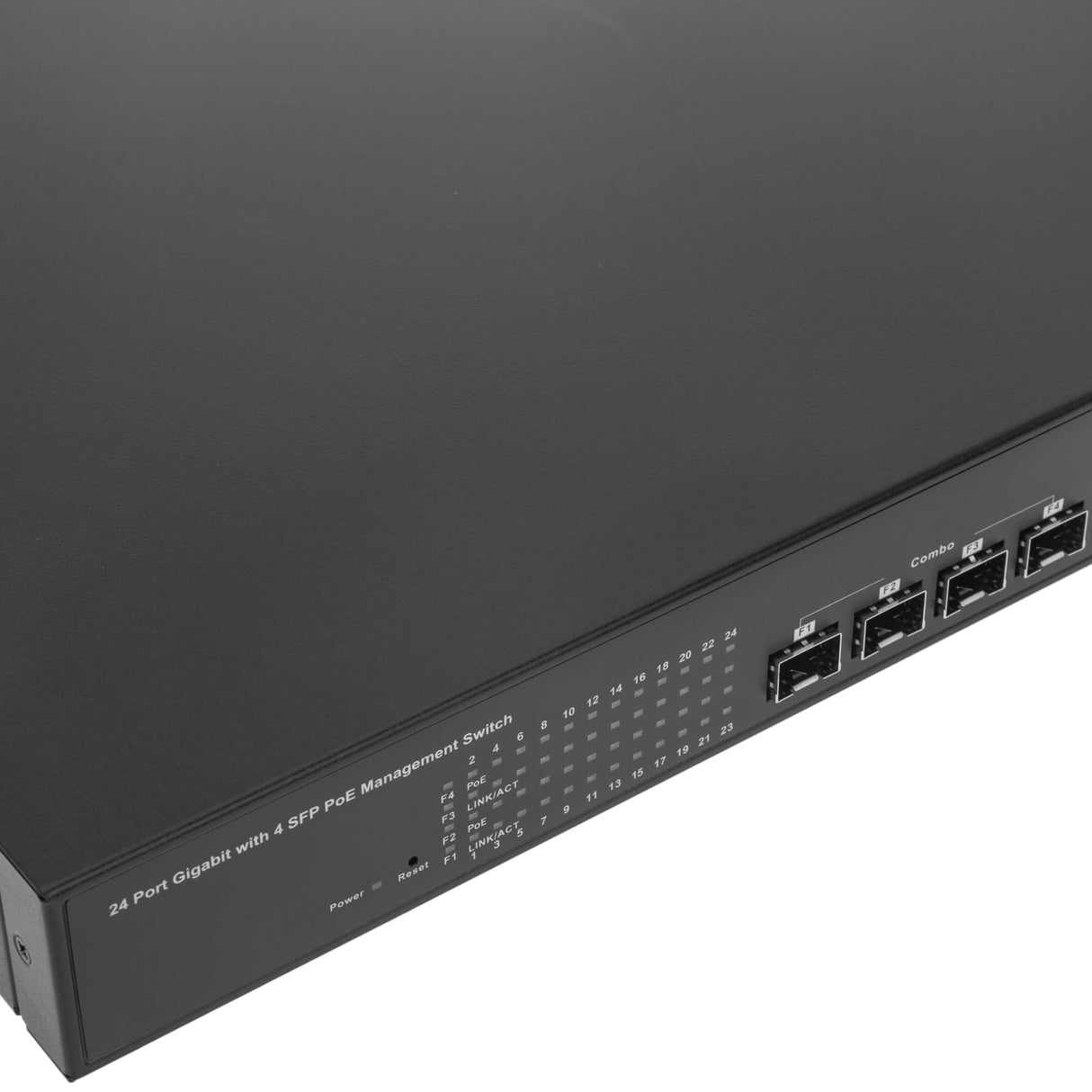 BeMatik - PoE-Switch 10/100/1000 Mbps IEEE802.3af RACK19 (24 PoE y 4 SFP)