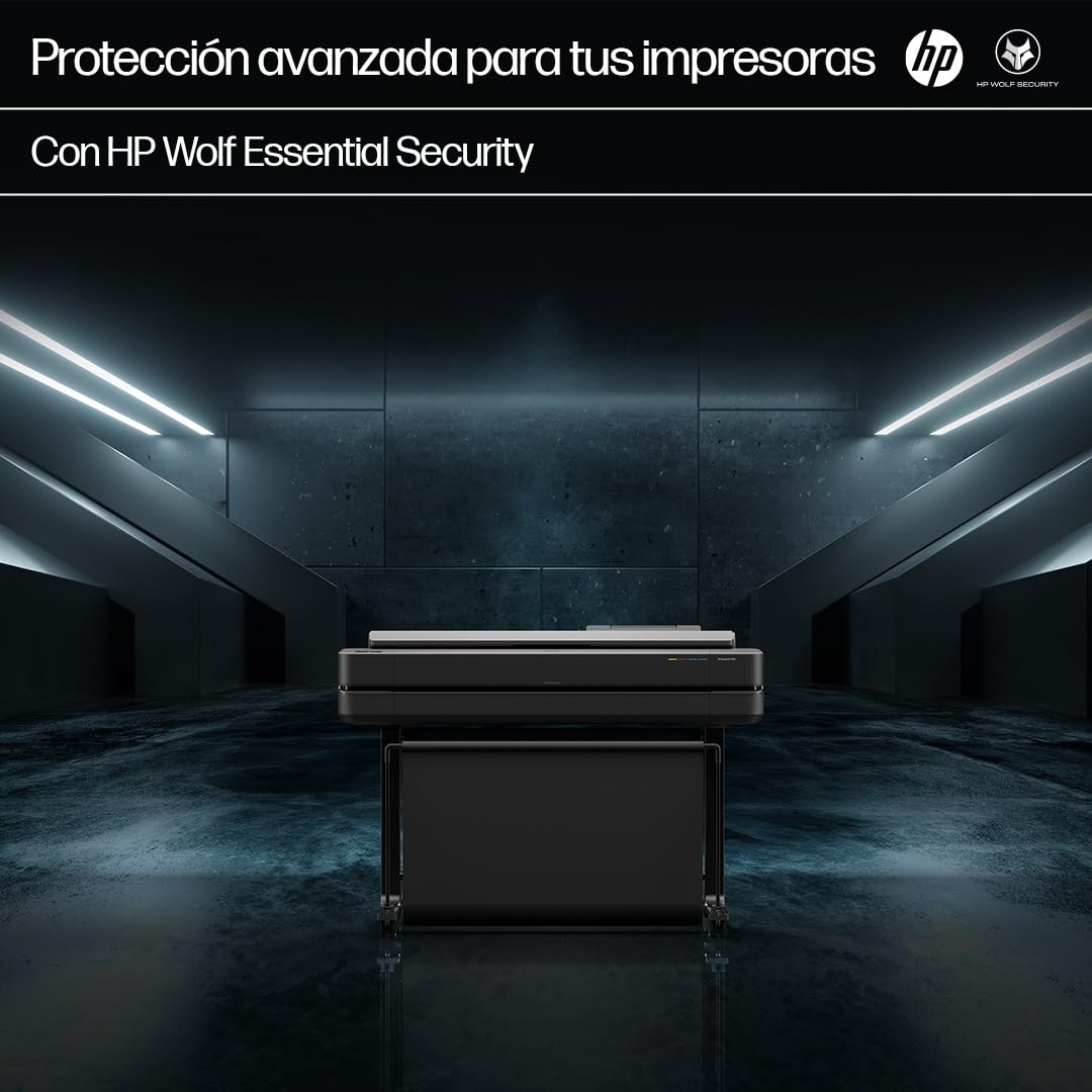 HP DesignJet T650 de 91 cm (5HB10D), Impresora de Gran Formato, Plotter, Estándar A4-A0, 82 Impresiones A1/h, Wi-Fi, Ethernet, USB, 2400x1200 dpi, Metal Reciclado, Garantía de 2 Años, HP Click, Negro