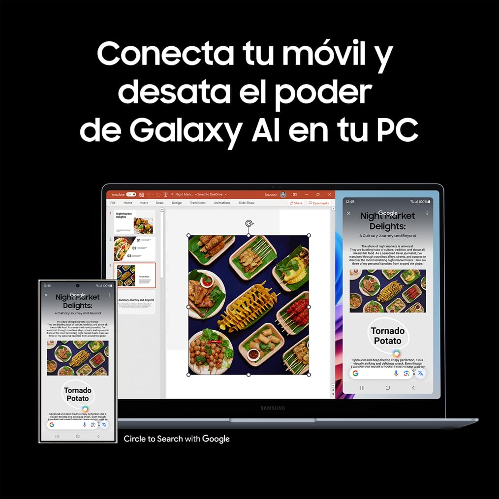 Samsung Galaxy Book4 Edge, Ordenador Portátil Galaxy AI, Pantalla 15.6", 16GB RAM, Procesador Snapdragon X Plus, Almacenamiento 256GB, PC Copilot+, Azul Zafiro, Teclado QWERTY Español
