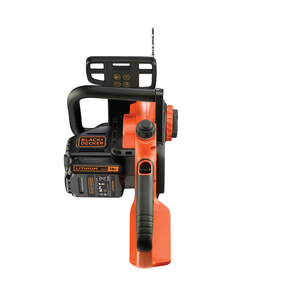 BLACK+DECKER GKC1825L50, Motosierra 18 V 5 Ah y Longitud de Espada 25 cm con Una Batería y Cargador