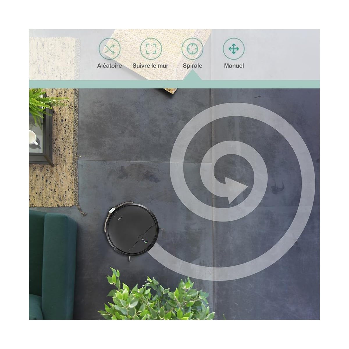 Livoo WASH'UP Aspirador Robot Lavador conectado DOH145 - programable, compatible con Alexa y Google Home, 4 modos