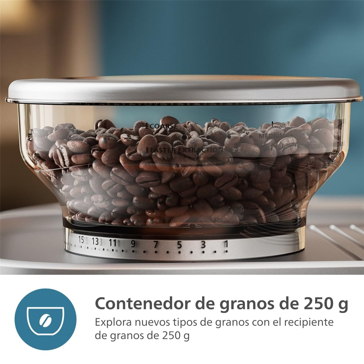 Cafetera espresso semiautomática Philips Barista Brew - Espresso simple y doble + Botón Americano, recipiente de 250 g de café en grano, guía intuitiva, prensado calibrado, acero Inox (PSA3218/01)