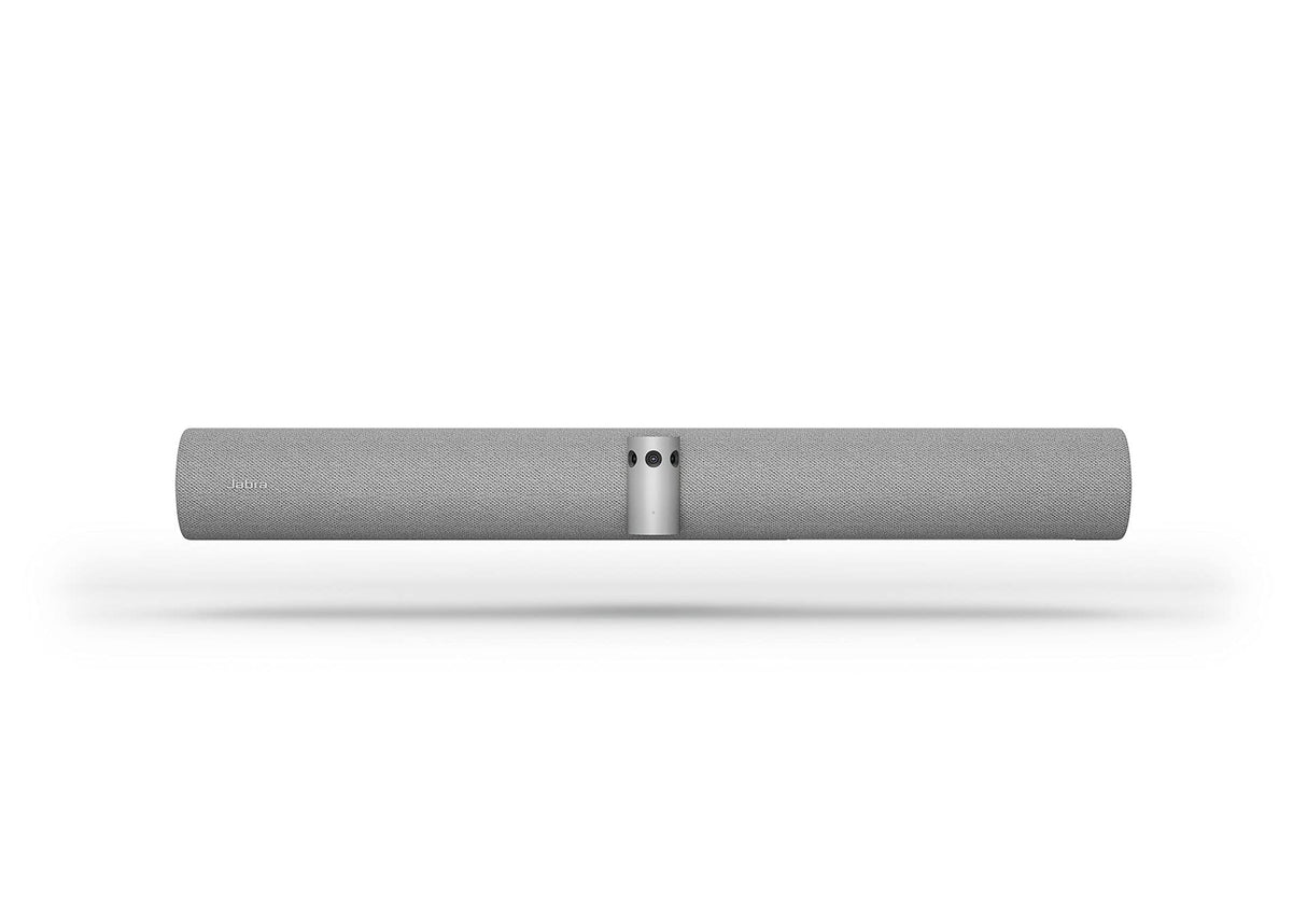 Jabra PanaCast 50 Barra de vídeo panorámico 4K, Cámara de videoconferencia para salas pequeñas y medianas, Campo de visión de 180° y 8 micrófonos, Conector UE, Gris