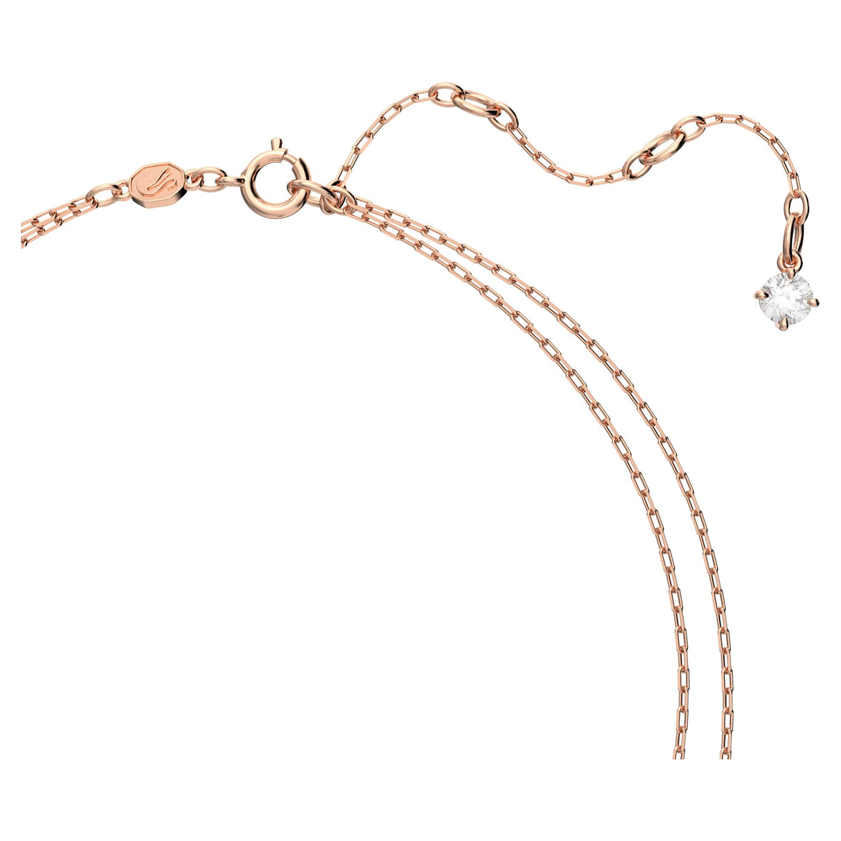 Swarovski Collar en capas Millenia, Talla octogonal, Baño tono oro rosa