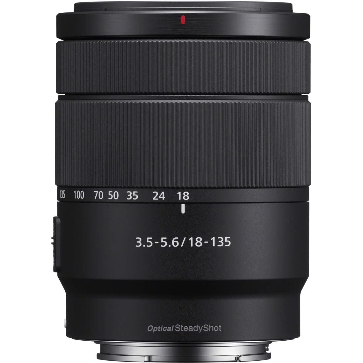 Sony Lente Zoom (Montura E, Formato APS-C, 18 - 135 mm F3.5-5.6 Oss, Zoom de 7.5 X), Color Negro
