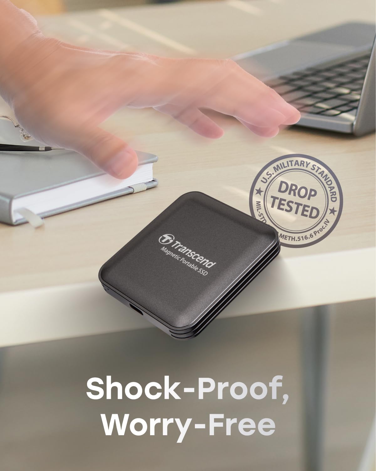 Transcend USB20Gbps Magnetic Portable SSD TS4TESD420G