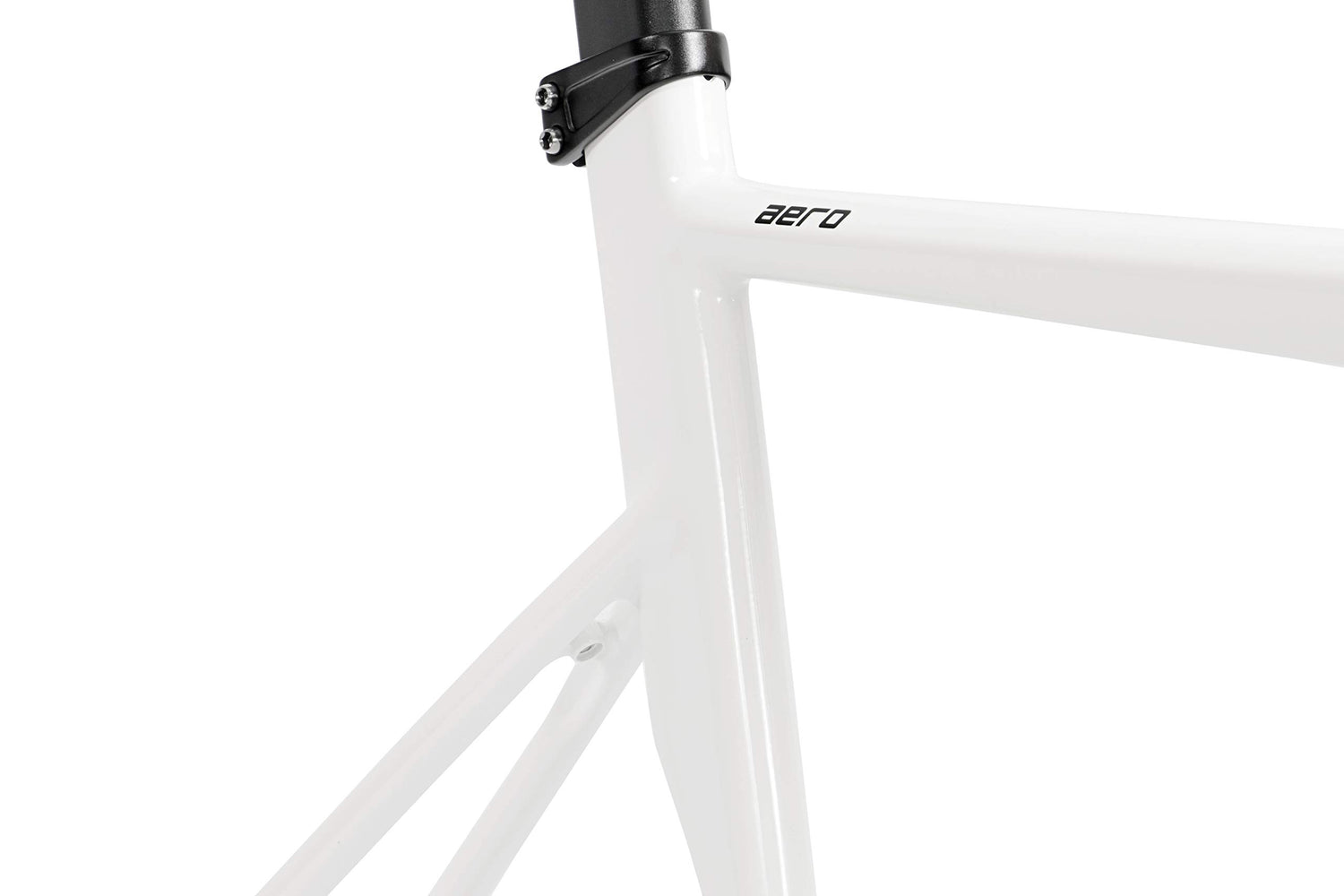FabricBike Aero - Cuadro para Bicicleta Fixie, Fixed Gear, Single Speed, Cuadro de Aluminio y Horquilla de Carbono, 5 Colores, 3 Tallas, 2,145g (Talla M) (Glossy White & Black, M-54cm)