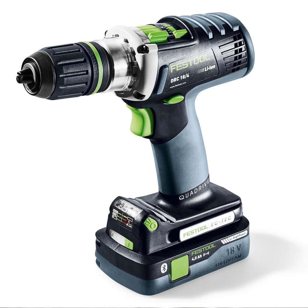 Festool 576460 DRC - Taladro atornillador (18 V, 5,2 y 4 Ah, iones de litio)