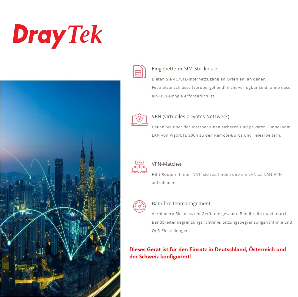 DrayTek Vigor LTE200n, vLTE200n